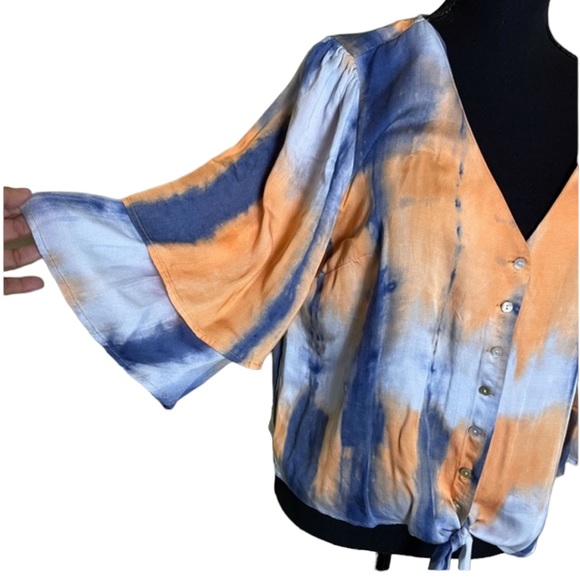 NWT Given Kale Tie Dye Blouse - Picture 3 of 13